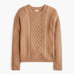 NEW J. CREW Cotton Cable-Knit Sweater - Size M